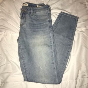 Light Blue Low Rise Skinnies